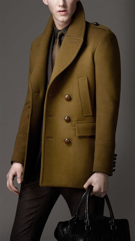 vintage burberry green wool jacket|burberry felted wool topcoat.